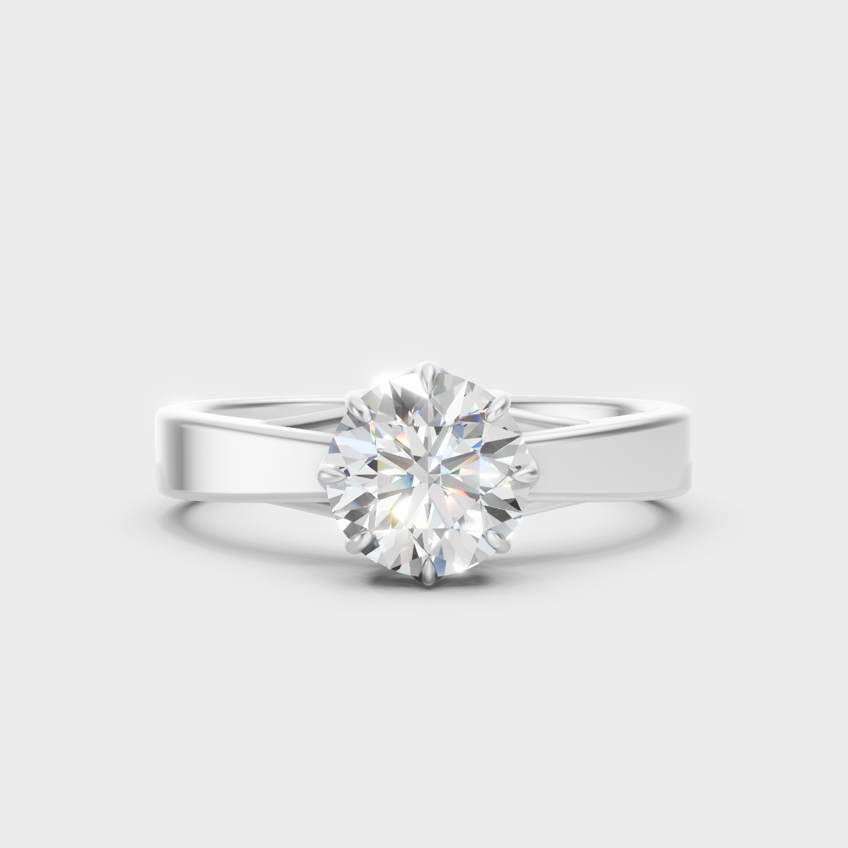 Premium Platinum Lab-Grown Diamond Engagement Ring For Forever Brilliance